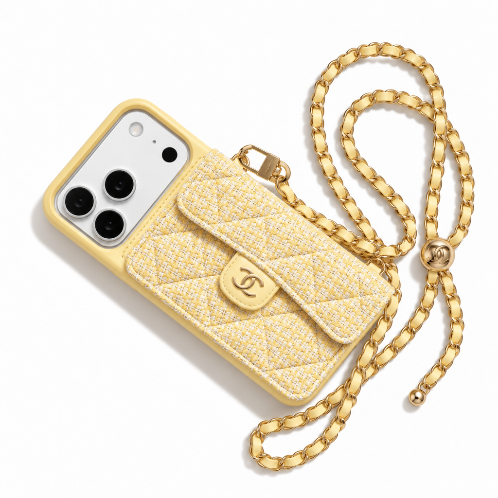 CC Tweed Phone case - Butter yellow