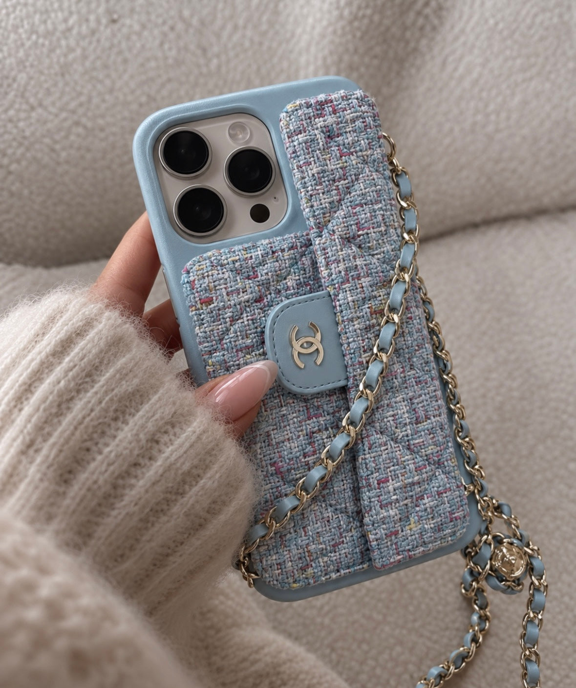 CC Tweed Phone case - Blue