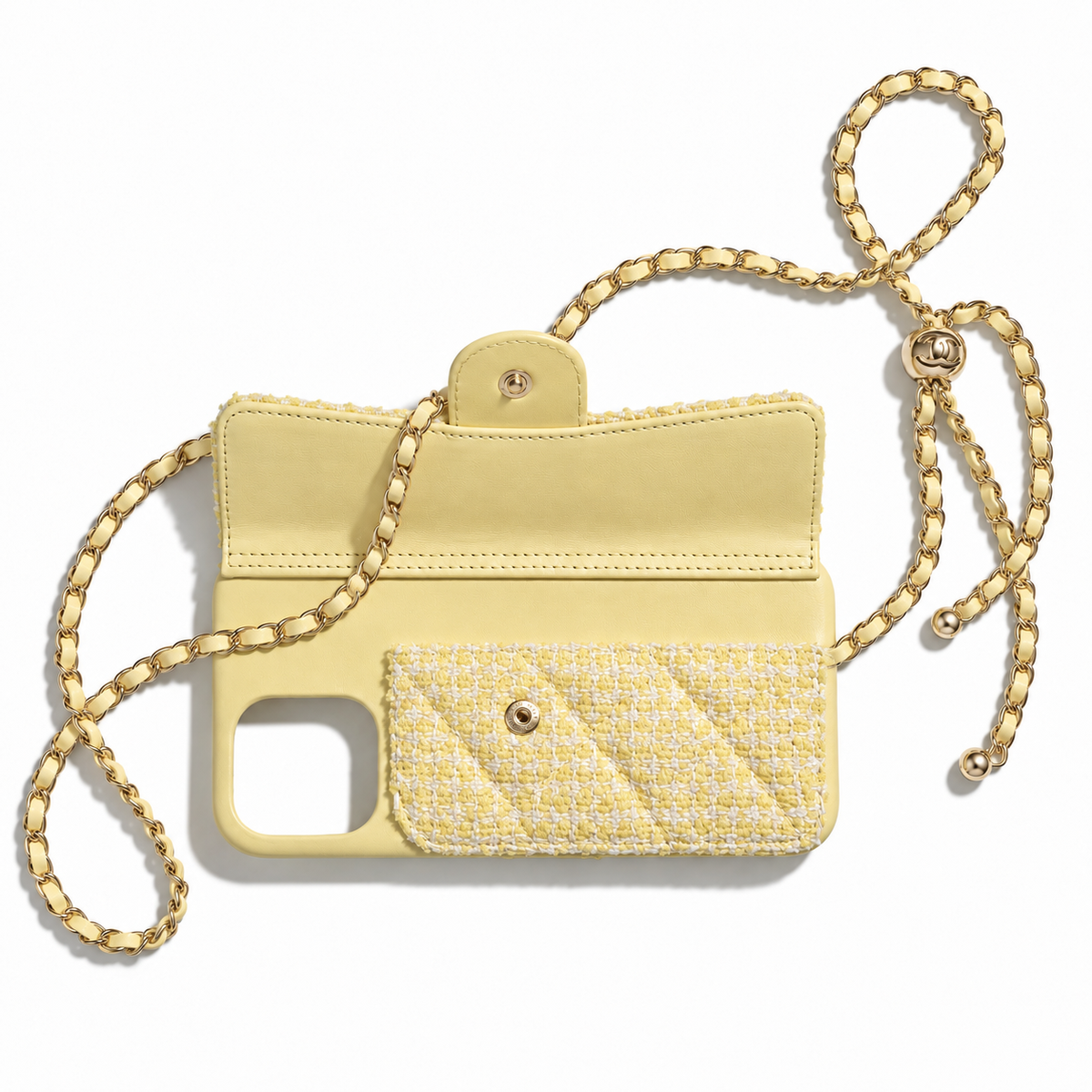 CC Tweed Phone case - Butter yellow