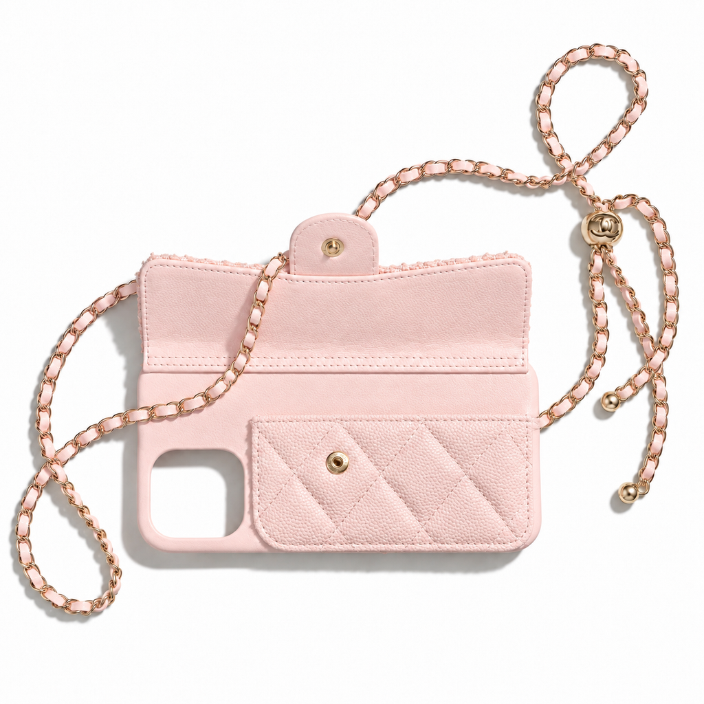 CC Tweed Phone case - Pastel pink